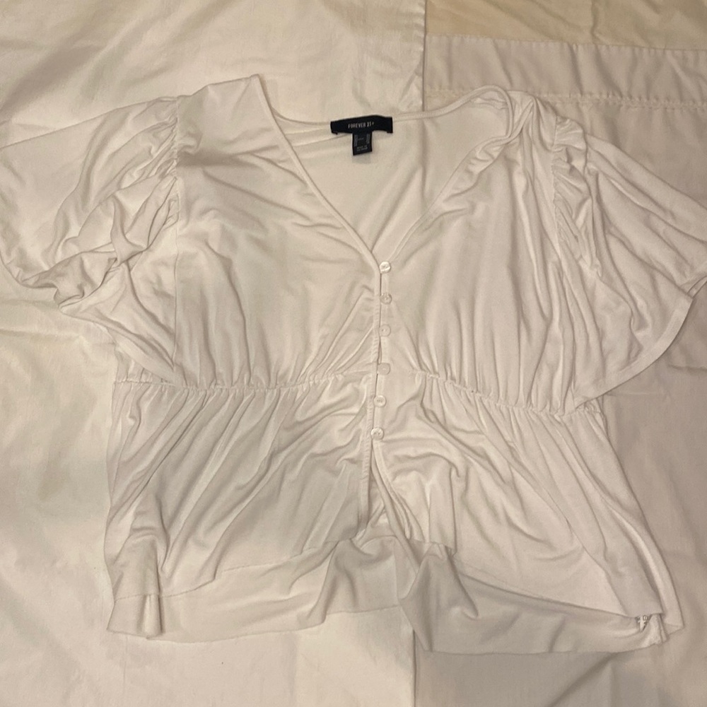 white flowy top